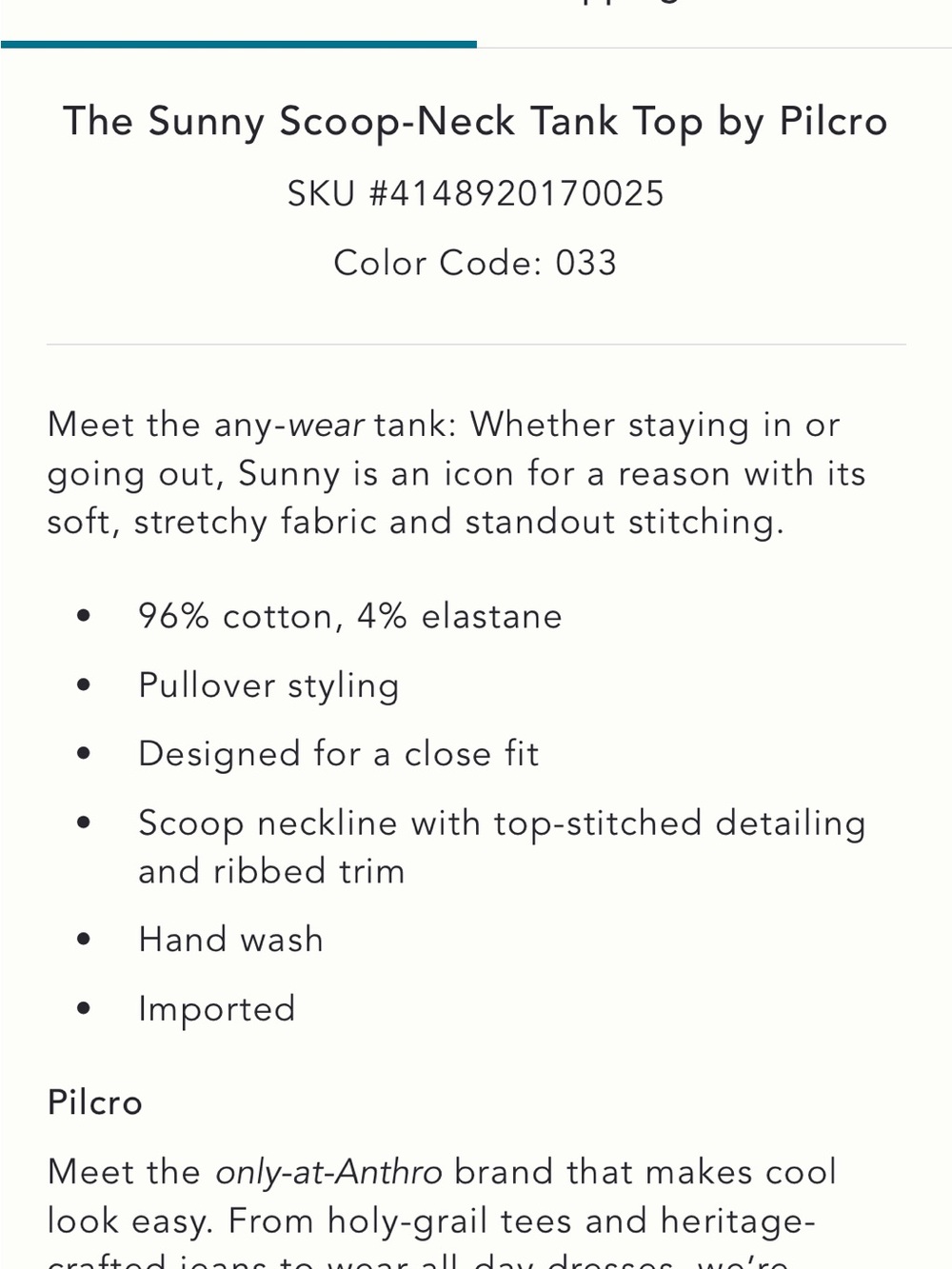 The Sunny Scoop-Neck Tank Top by Pilcro - Picture 5 of 9